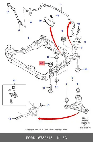 6782218 ВТУЛКА РАМЫ ДВИГАТЕЛЯ FORD