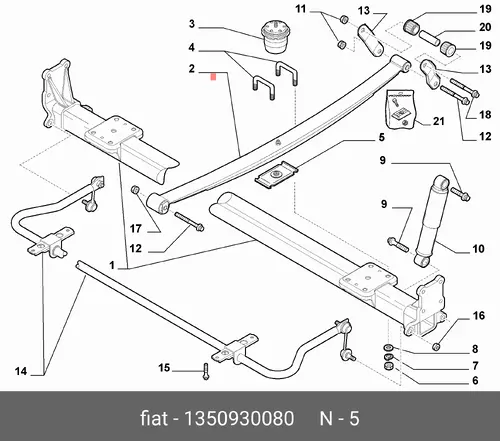 Прокладка 1350930080 FIAT