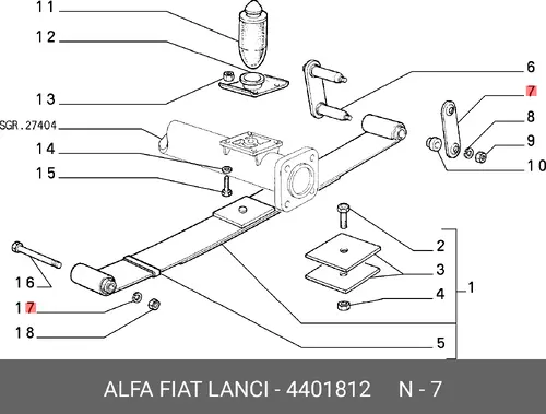 Рычаг подвески FIAT 4401812
