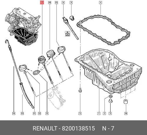 Масляный щуп RENAULT 8200138515