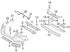  (8 ГР.), (AUDI), БАМПЕР 8R0807105CGRU VAG