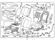 ARMREST,F/SEAT(BLACK W/TITANIUM STITCHING) 42477027 BUICK