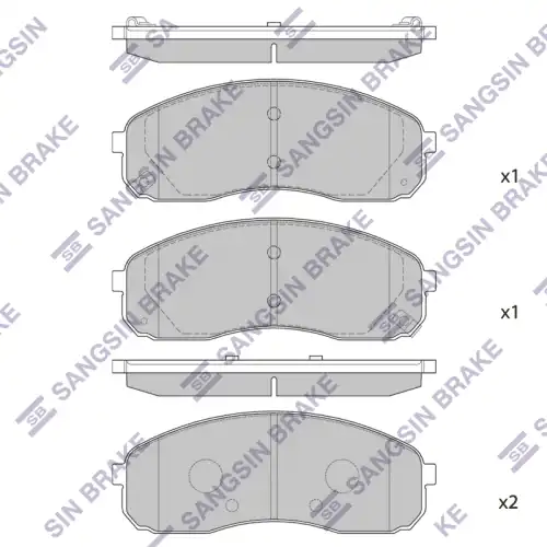 Тормозные колодки дисковые передняя ось SANGSIN SP1177