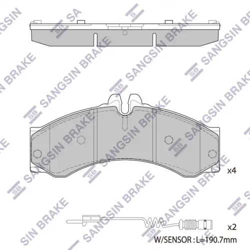 Тормозные колодки дисковые передняя ось SANGSIN SP1277