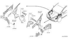 УСИЛИТЕЛЬ КРЫЛА 64180EL030 NISSAN