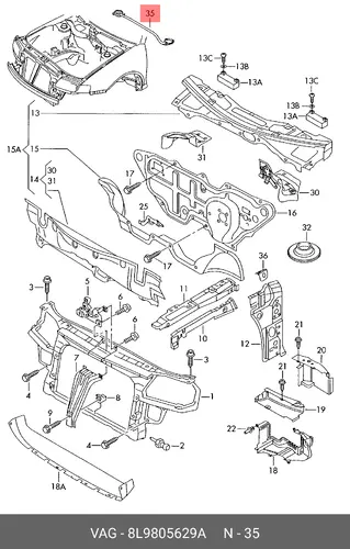 Рулевая тяга VAG 8L9805629A