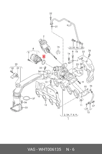 Кольцо уплотнительное автомобильное VAG WHT006135