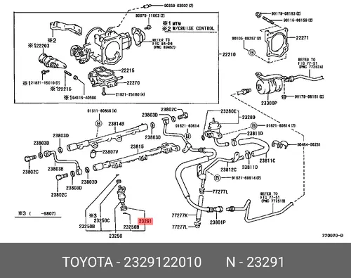 Кольцо уплотнительное форсунки TOYOTA / LEXUS 23291-22010