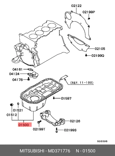 Поддон картера двигателя MITSUBISHI MD371776