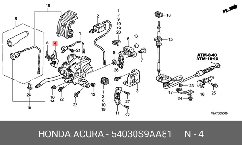 КРОНШТЕЙН 54030S9AA81 HONDA
