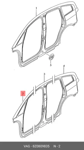 Крыло VAG 8Z0809835