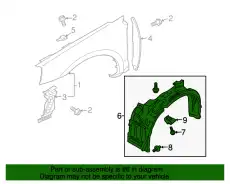 Подкрылок MITSUBISHI 5370A933