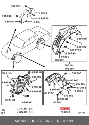 Подкрылок MITSUBISHI 5370B417