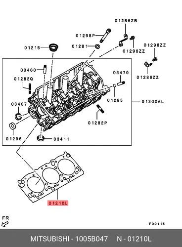 Прокладка ГБЦ MITSUBISHI 1005B047