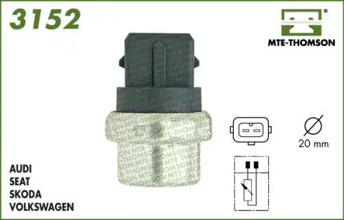 датчик температуры охлажд.жидкости Audi 3152 MTE-THOMSON