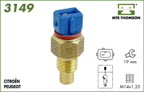 датчик температуры охлажд.жидкости Peug 3149 MTE-THOMSON