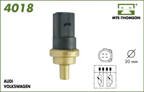 датчик температуры охлажд.жидкости VW 4018 MTE-THOMSON