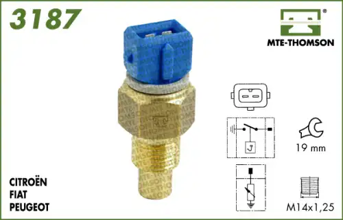 датчик температуры охлажд.жидкости Peug 3187 MTE-THOMSON