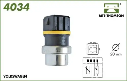 датчик температуры охлажд.жидкости VW 4034 MTE-THOMSON