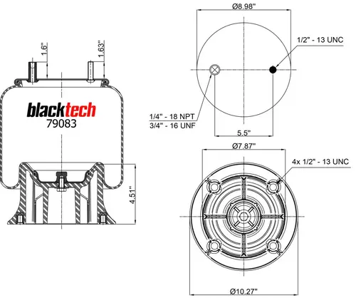 Air Spring RML79083CP BLACKTECH