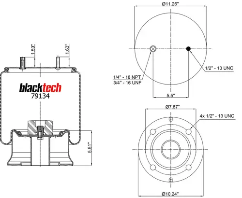 Air Spring RML79134C BLACKTECH