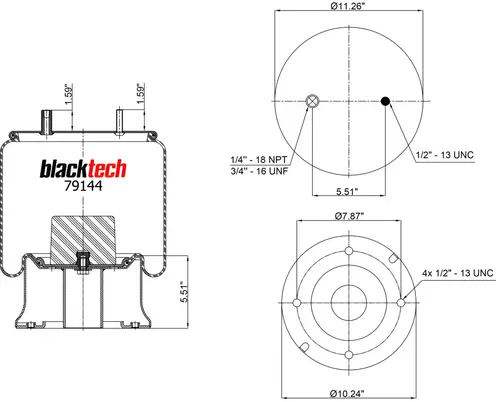 Air Spring RML79144C BLACKTECH