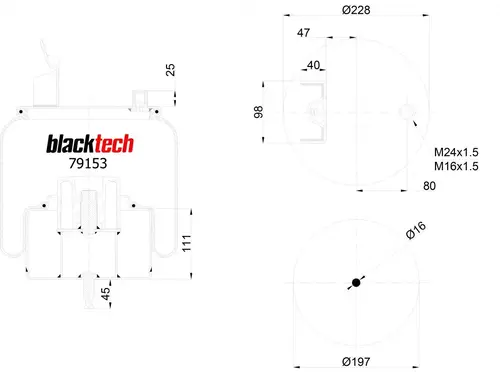 Air Spring RML79153C BLACKTECH