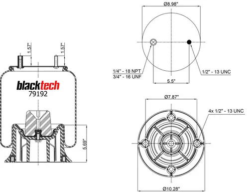 Air Spring RML79192CP BLACKTECH
