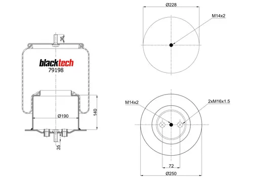 Air Spring RML79198C BLACKTECH