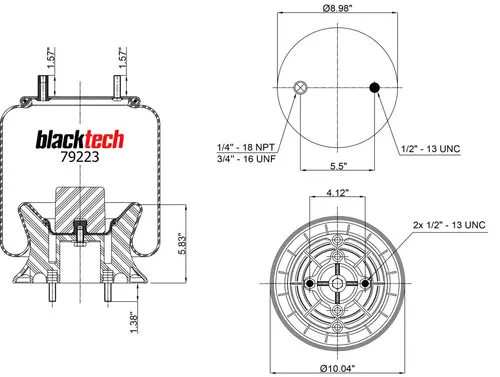 Air Spring RML79223CP BLACKTECH
