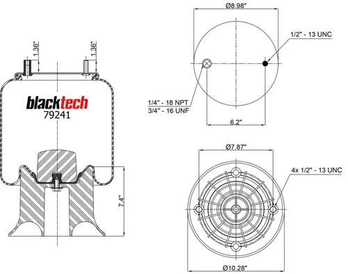 Air Spring RML79241CP BLACKTECH