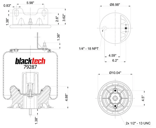 Air Spring RML79287CP BLACKTECH