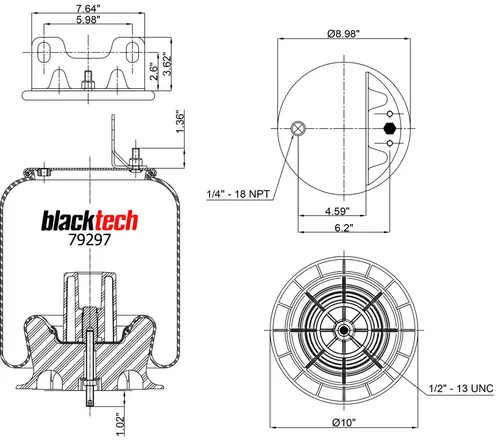 Air Spring RML79297CP BLACKTECH