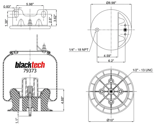 Air Spring RML79373CP BLACKTECH