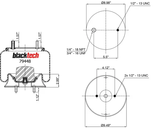 Air Spring RML79448C BLACKTECH