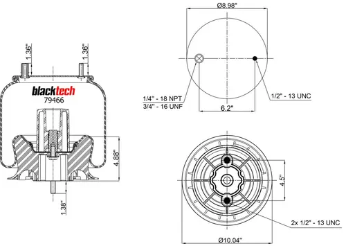 Air Spring RML79466CP BLACKTECH