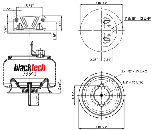 Air Spring RML79541CA BLACKTECH