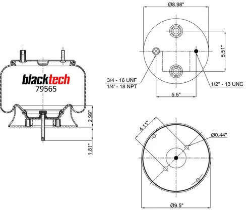 Air Spring RML79565C BLACKTECH
