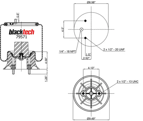 Air Spring RML79571CP BLACKTECH