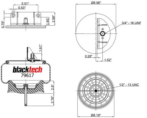Air Spring RML79617CP BLACKTECH