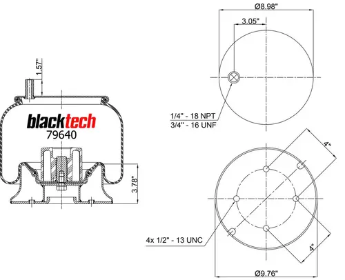 Air Spring RML79640C BLACKTECH