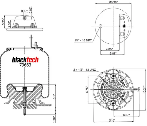 Air Spring RML79663CP BLACKTECH