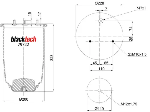 Air Spring RML797222 BLACKTECH