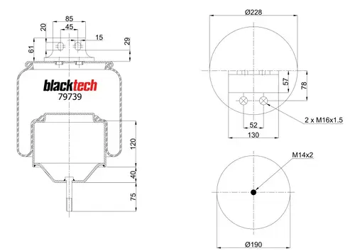 Air Spring RML79739C BLACKTECH
