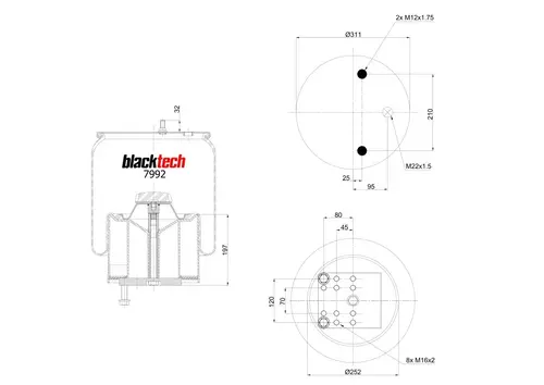 Air Spring RML7992CP1 BLACKTECH