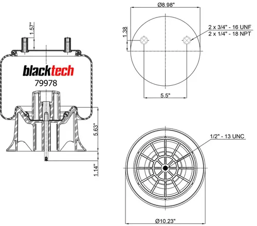 Air Spring RML79978CP BLACKTECH