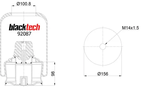 Air Spring RML92087C BLACKTECH