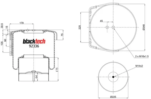 Air Spring RML92336C BLACKTECH