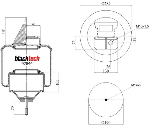 Air Spring RML92844C7 BLACKTECH