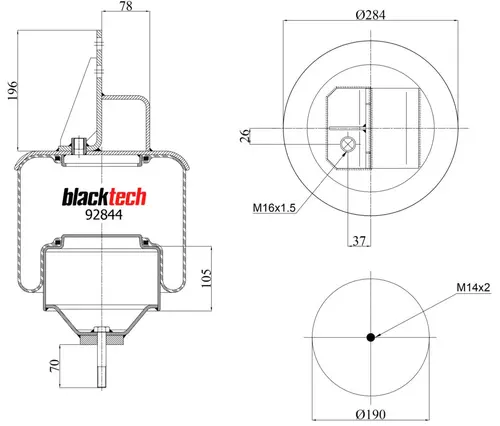 Air Spring RML92844C8 BLACKTECH